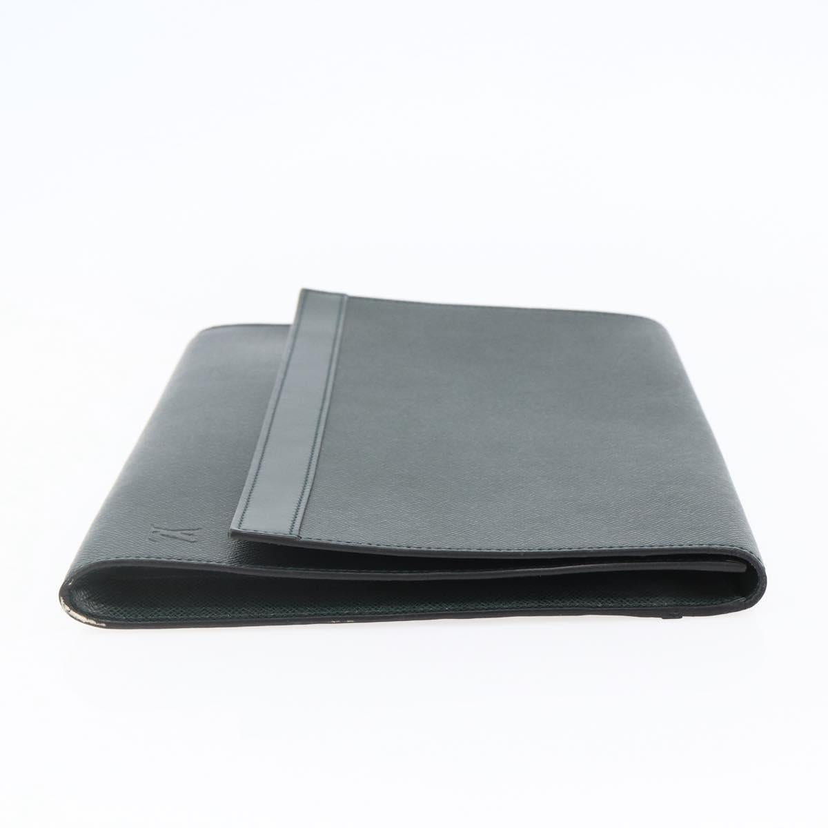 LOUIS VUITTON Taiga Leather Clutch Bag Epicea MI0924 LV Auth th6424