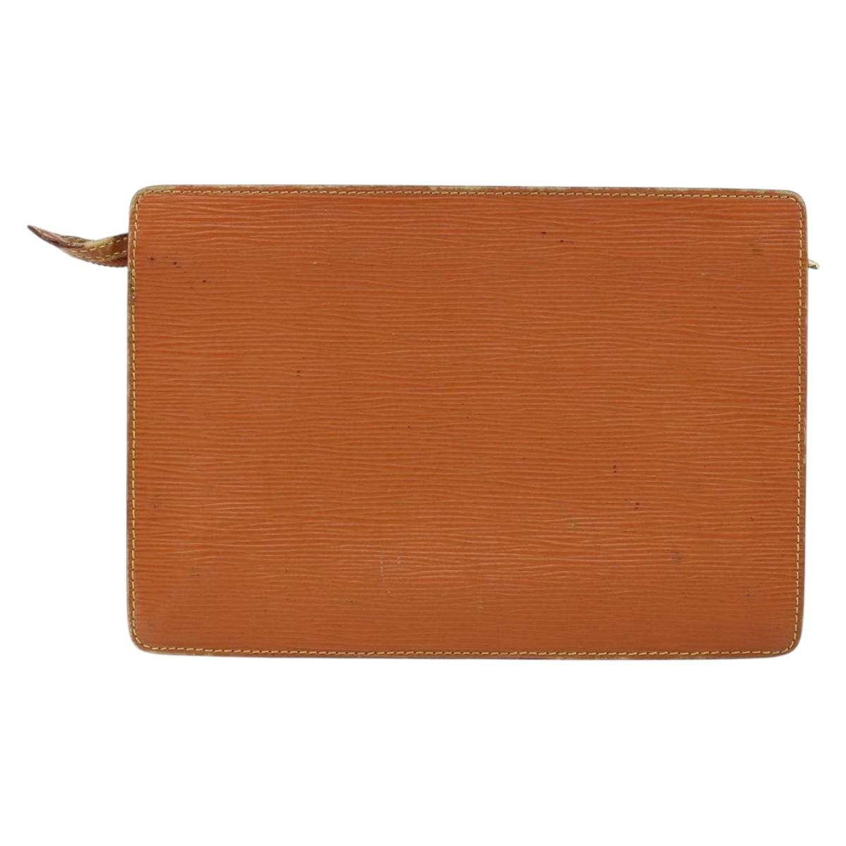 LOUIS VUITTON Epi Pochette Homme Clutch Bag Brown M52528 LV Auth th6427