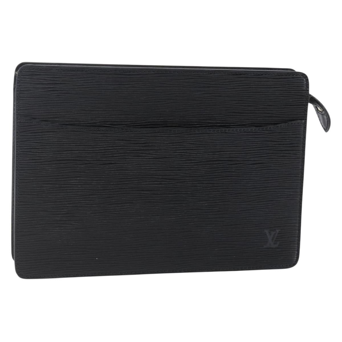 LOUIS VUITTON Epi Pochette Homme Clutch Bag Black Noir M52522 LV Auth th6429