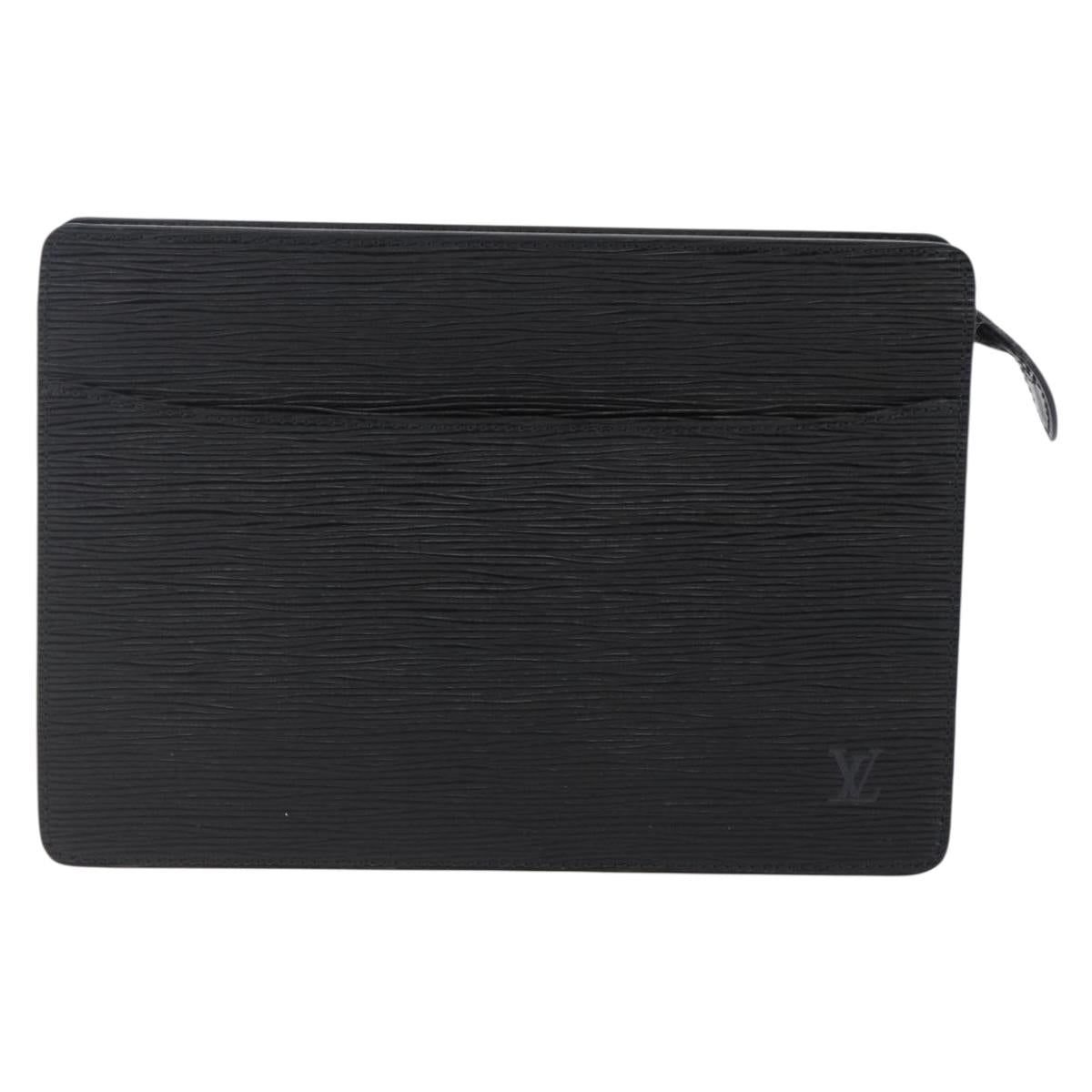LOUIS VUITTON Epi Pochette Homme Clutch Bag Black Noir M52522 LV Auth th6429