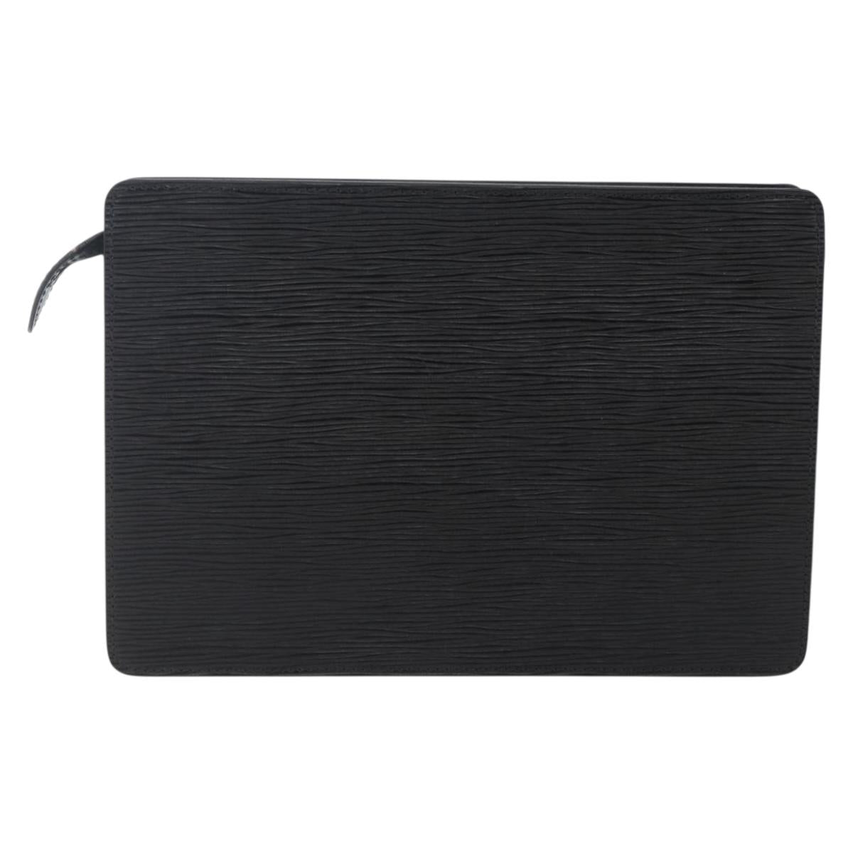 LOUIS VUITTON Epi Pochette Homme Clutch Bag Black Noir M52522 LV Auth th6429