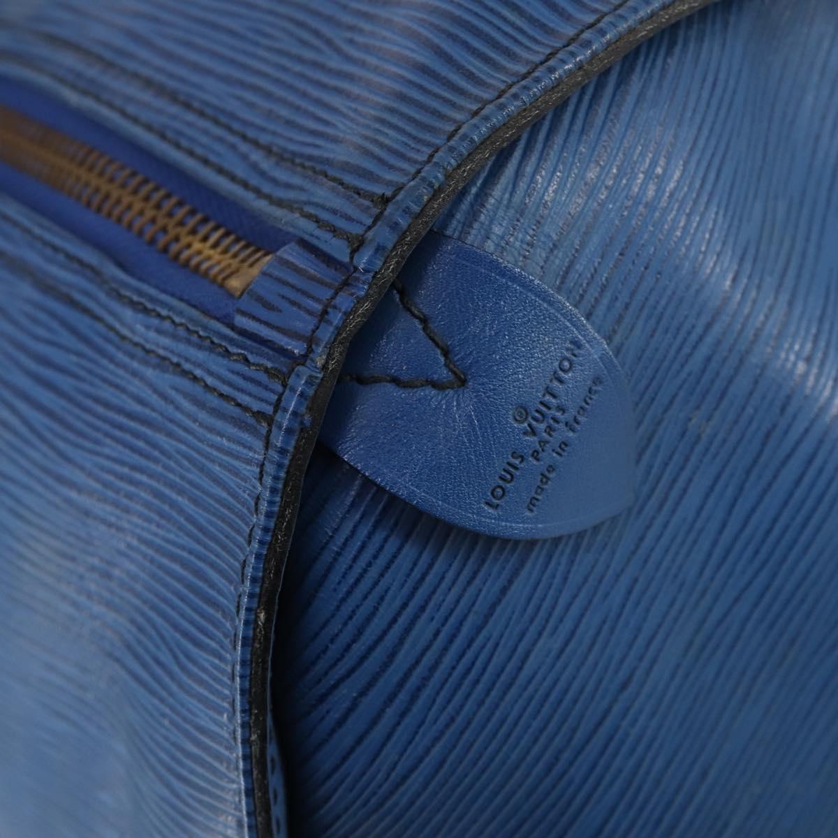 LOUIS VUITTON Epi Keepall 60 Boston Bag Old model Blue M42945 LV Auth th6430