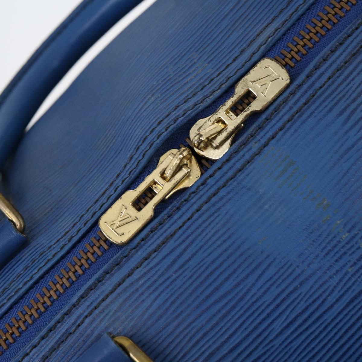 LOUIS VUITTON Epi Keepall 60 Boston Bag Old model Blue M42945 LV Auth th6430