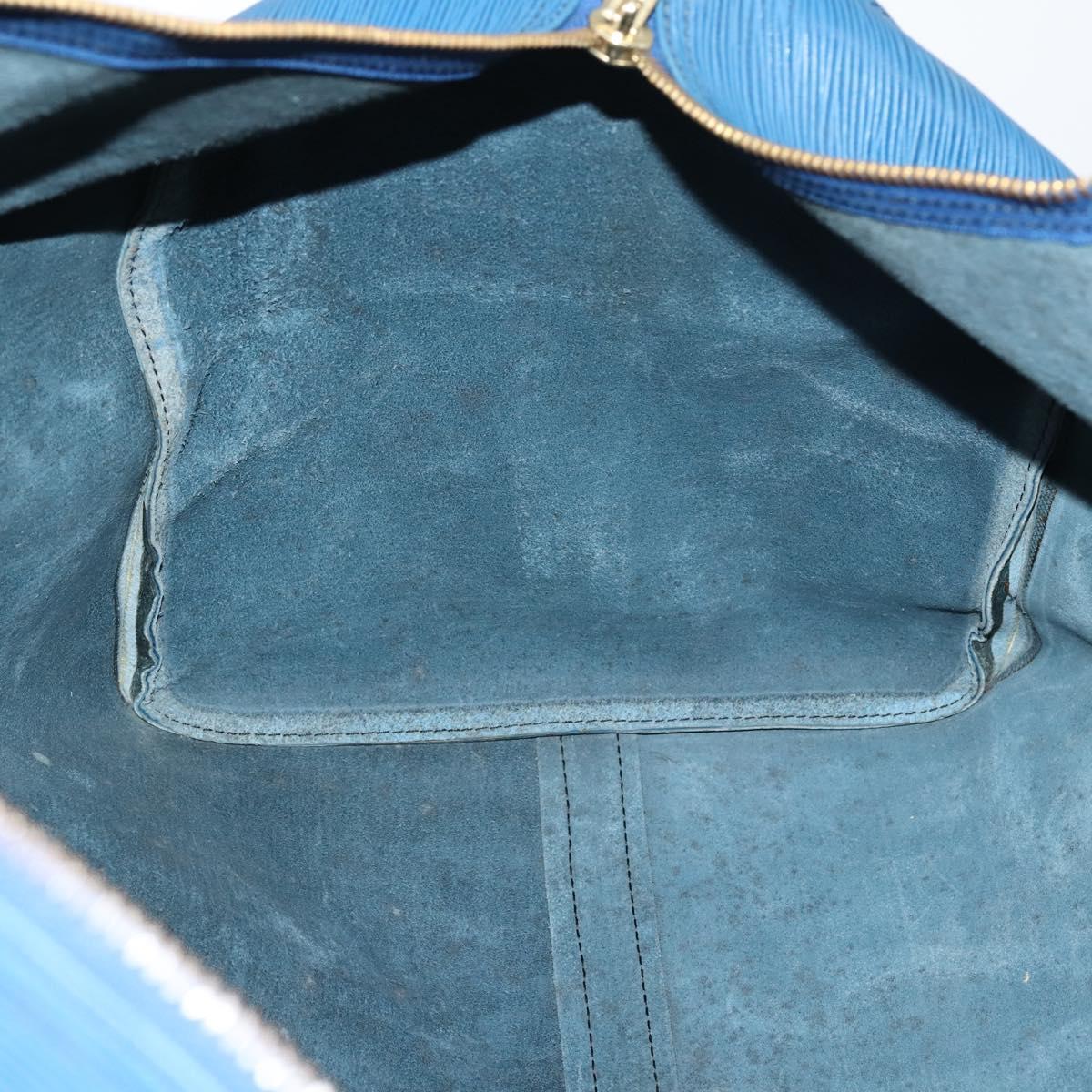 LOUIS VUITTON Epi Keepall 60 Boston Bag Old model Blue M42945 LV Auth th6430