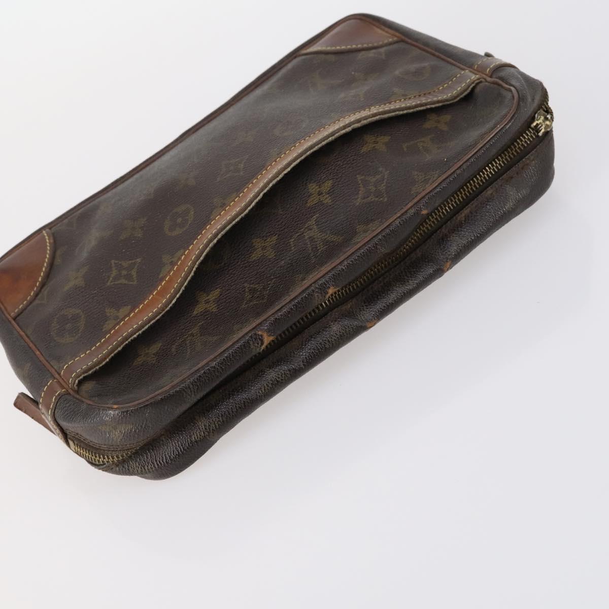 LOUIS VUITTON Gucci Monogram GG Canvas Clutch Bag 3Set Beige LV Auth th6448