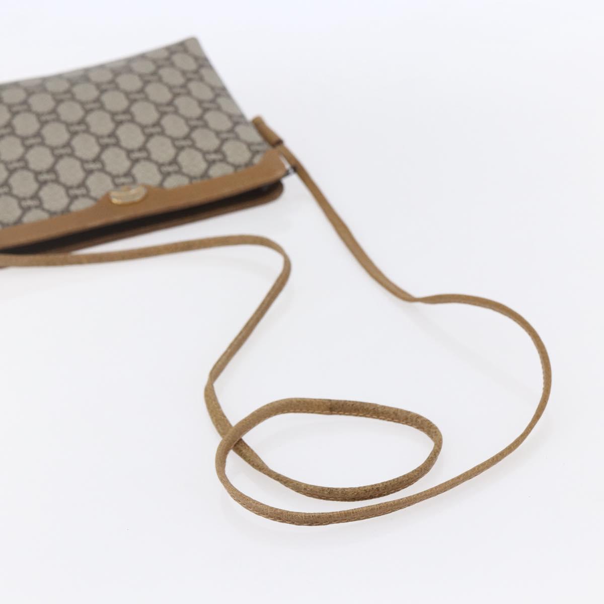 GUCCI GG Plus Supreme Shoulder Bag PVC Beige Gold Auth th6453