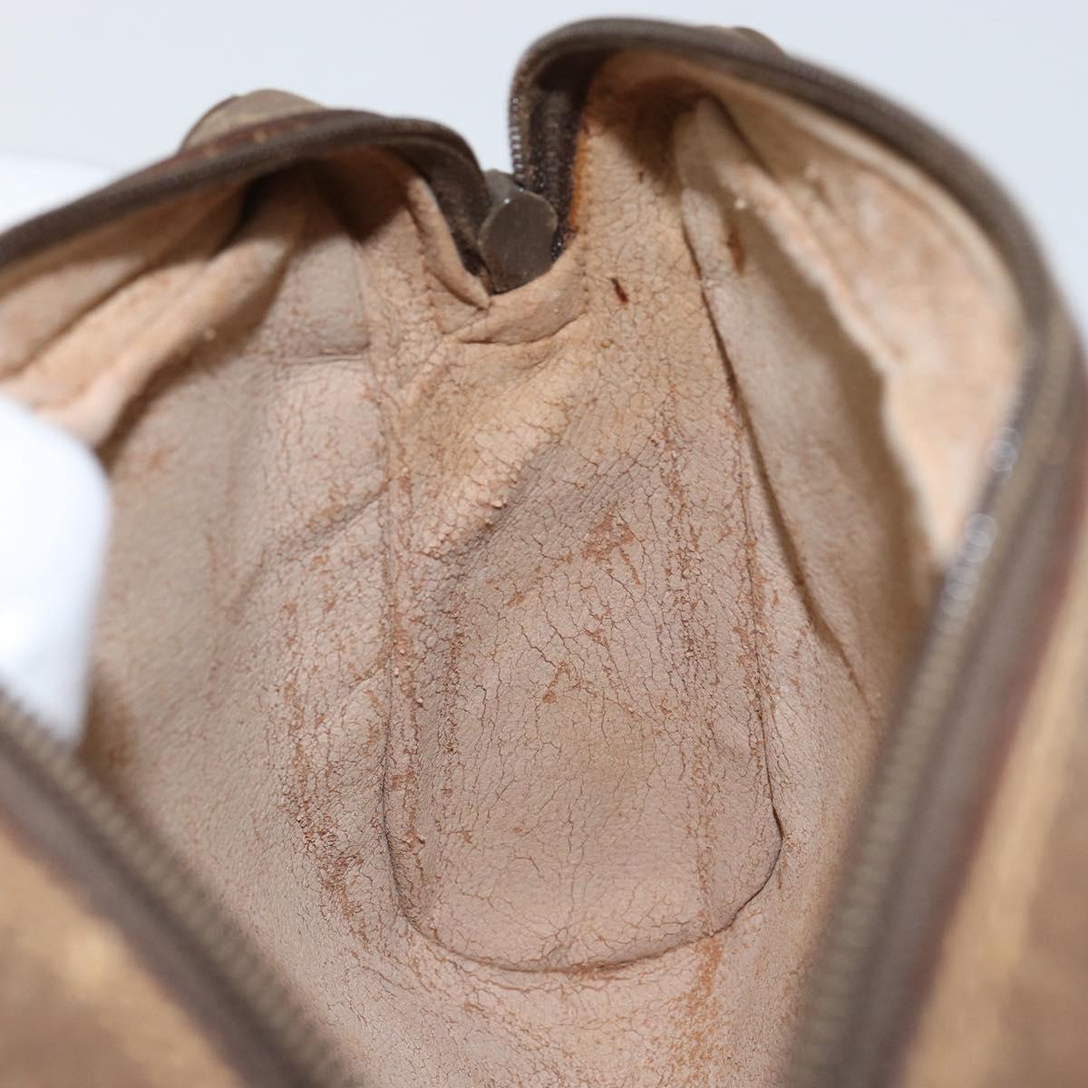 GUCCI GG Supreme Web Sherry Line Clutch Bag PVC Beige Gold 89 01 012 Auth th6454