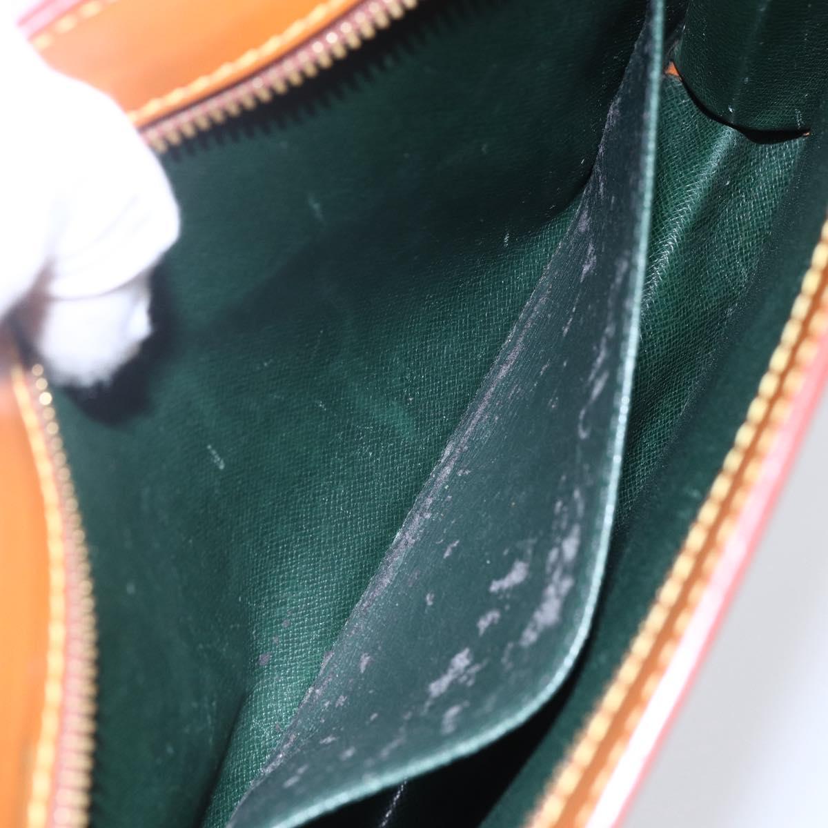 LOUIS VUITTON Epi Pochette Homme Bag Brown Zipangu Gold M52528 LV Auth th6459