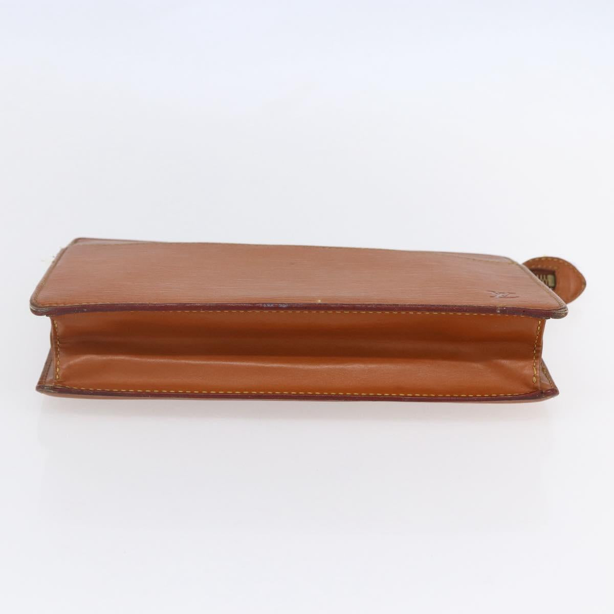 LOUIS VUITTON Epi Pochette Homme Bag Brown Zipangu Gold M52528 LV Auth th6459