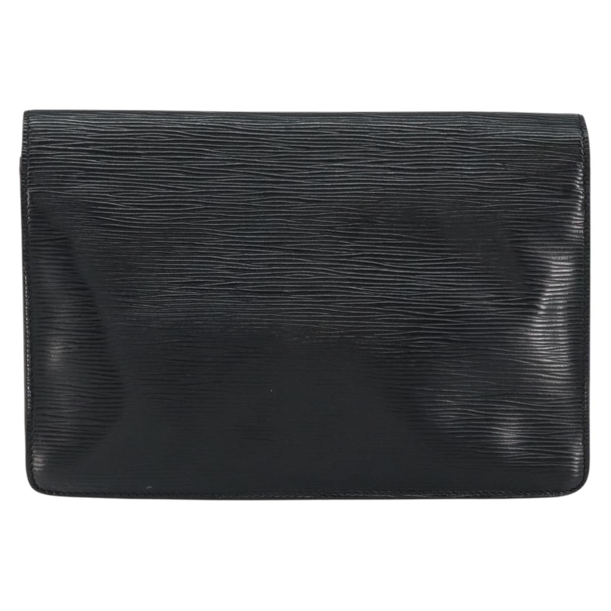 LOUIS VUITTON Epi Serie Dragonne Clutch Bag Black Noir M52612 LV Auth th6460