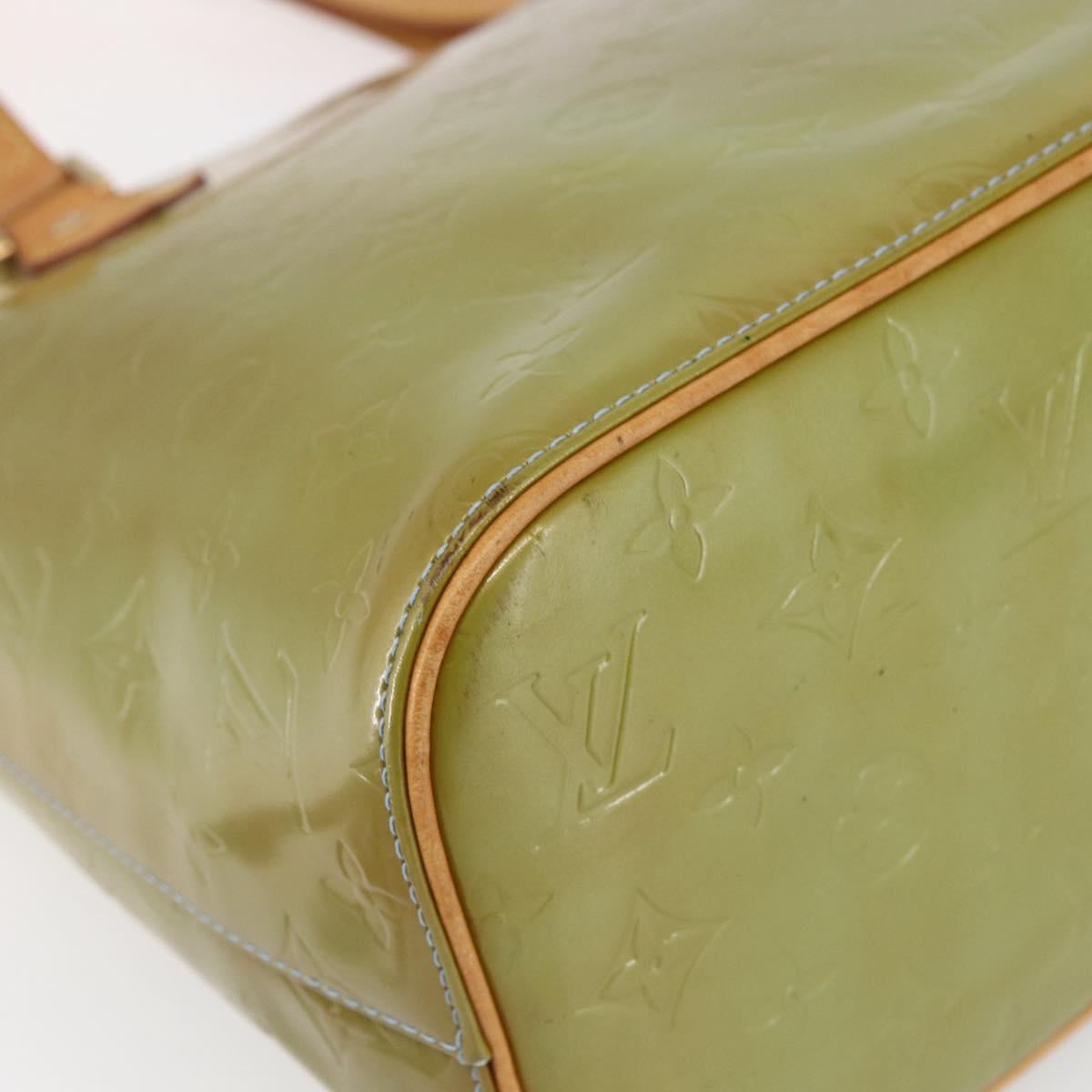 LOUIS VUITTON Monogram Vernis Houston Hand Bag Baby Blue M91005 LV Auth th6461