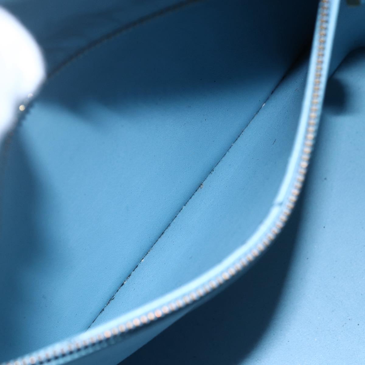 LOUIS VUITTON Monogram Vernis Houston Hand Bag Baby Blue M91005 LV Auth th6461