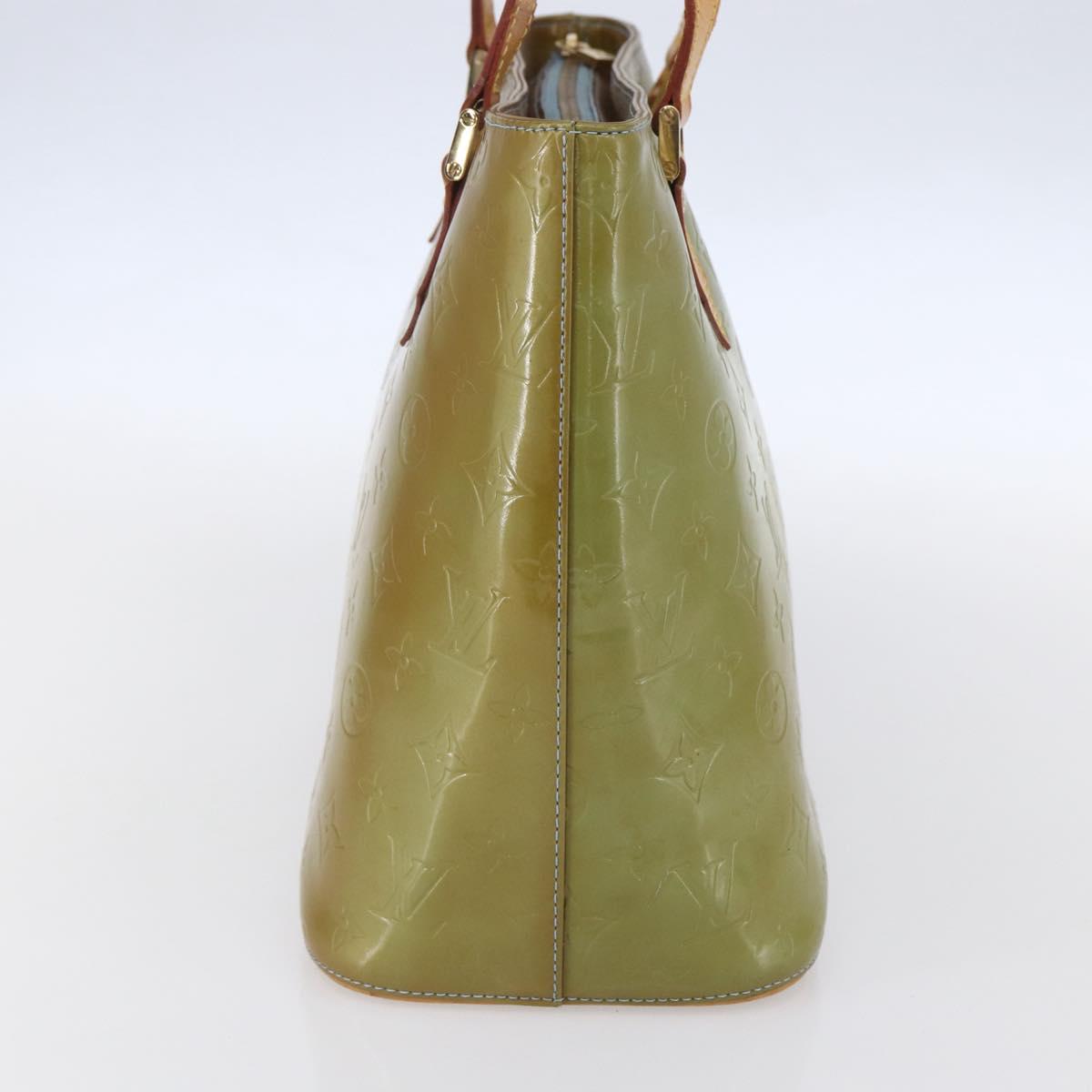 LOUIS VUITTON Monogram Vernis Houston Hand Bag Baby Blue M91005 LV Auth th6461