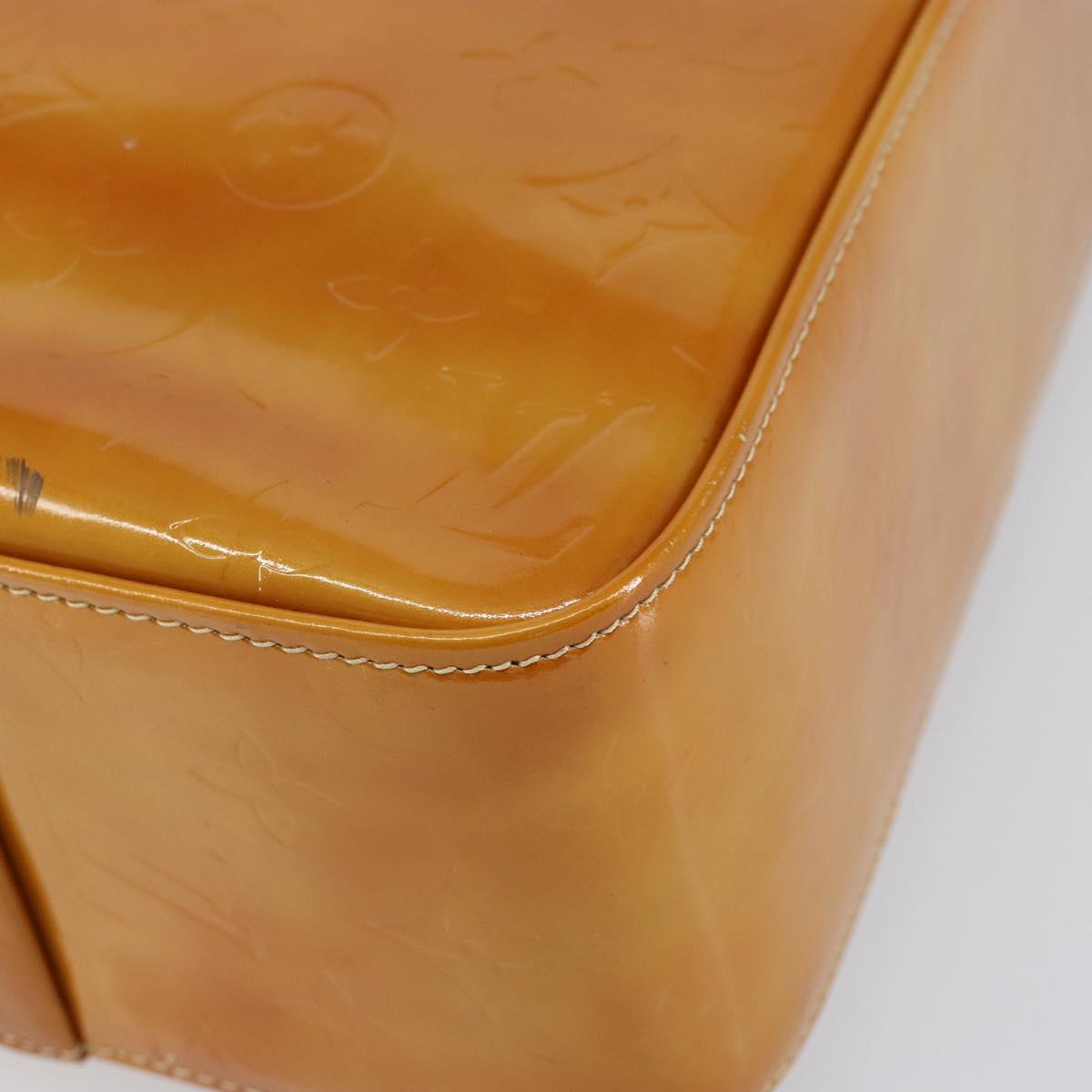 LOUIS VUITTON Monogram Vernis Columbus Tote Bag Beige M91023 LV Auth th6462