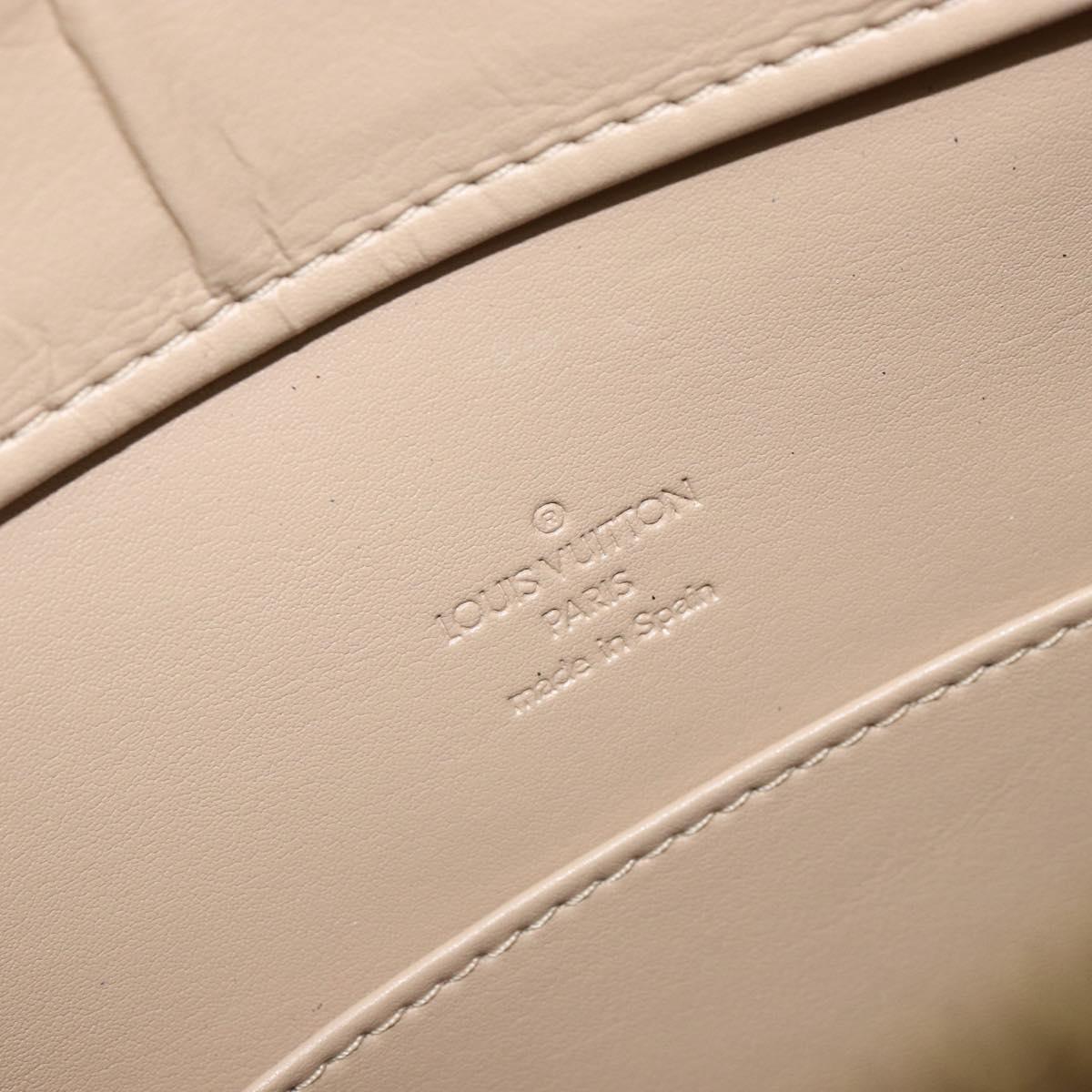 LOUIS VUITTON Monogram Vernis Columbus Tote Bag Beige M91023 LV Auth th6462