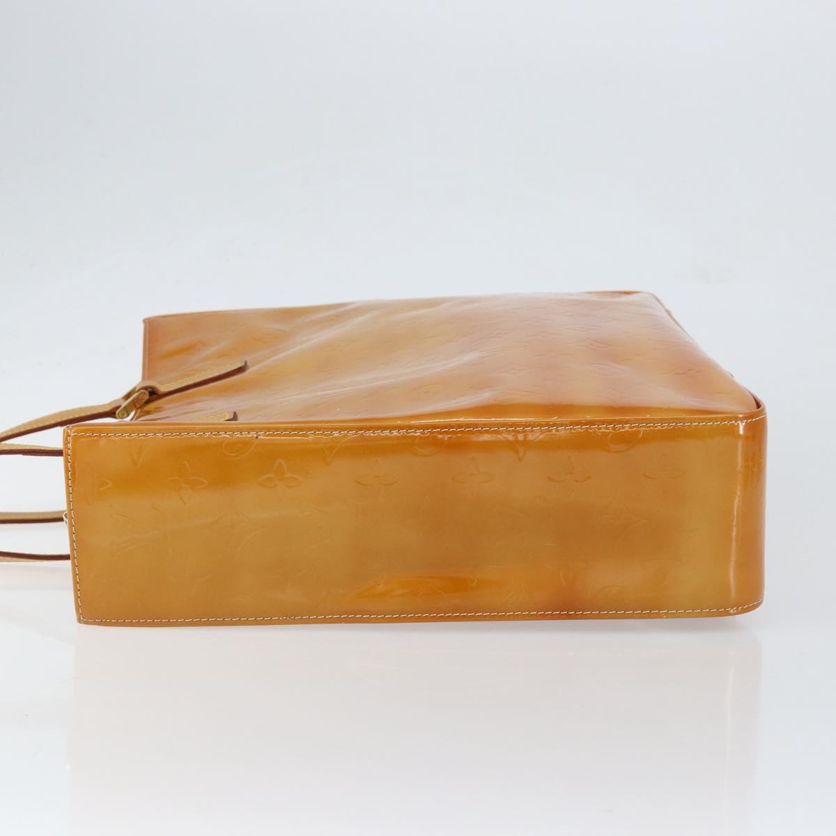 LOUIS VUITTON Monogram Vernis Columbus Tote Bag Beige M91023 LV Auth th6462