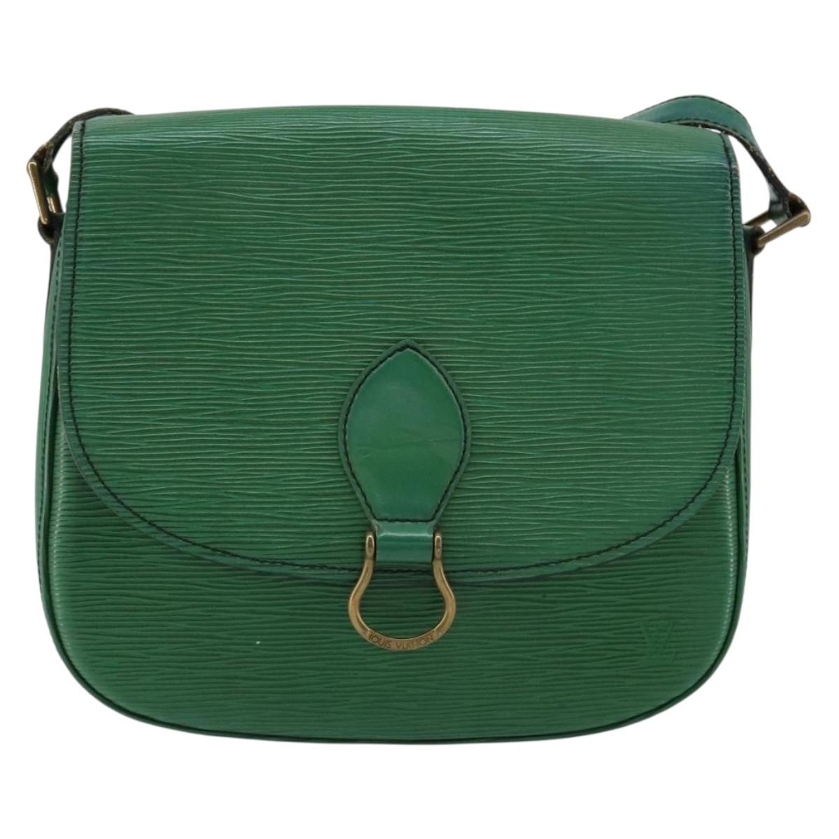 LOUIS VUITTON Epi Saint Cloud GM Shoulder Bag Green M52194 LV Auth th6465