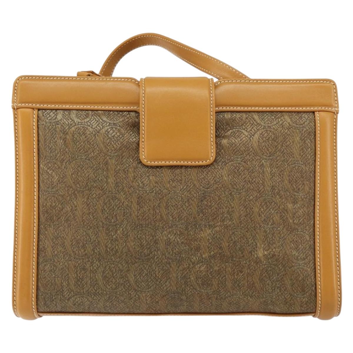 GUCCI Shoulder Bag Canvas Leather Beige 004 113 0364 Auth th6466