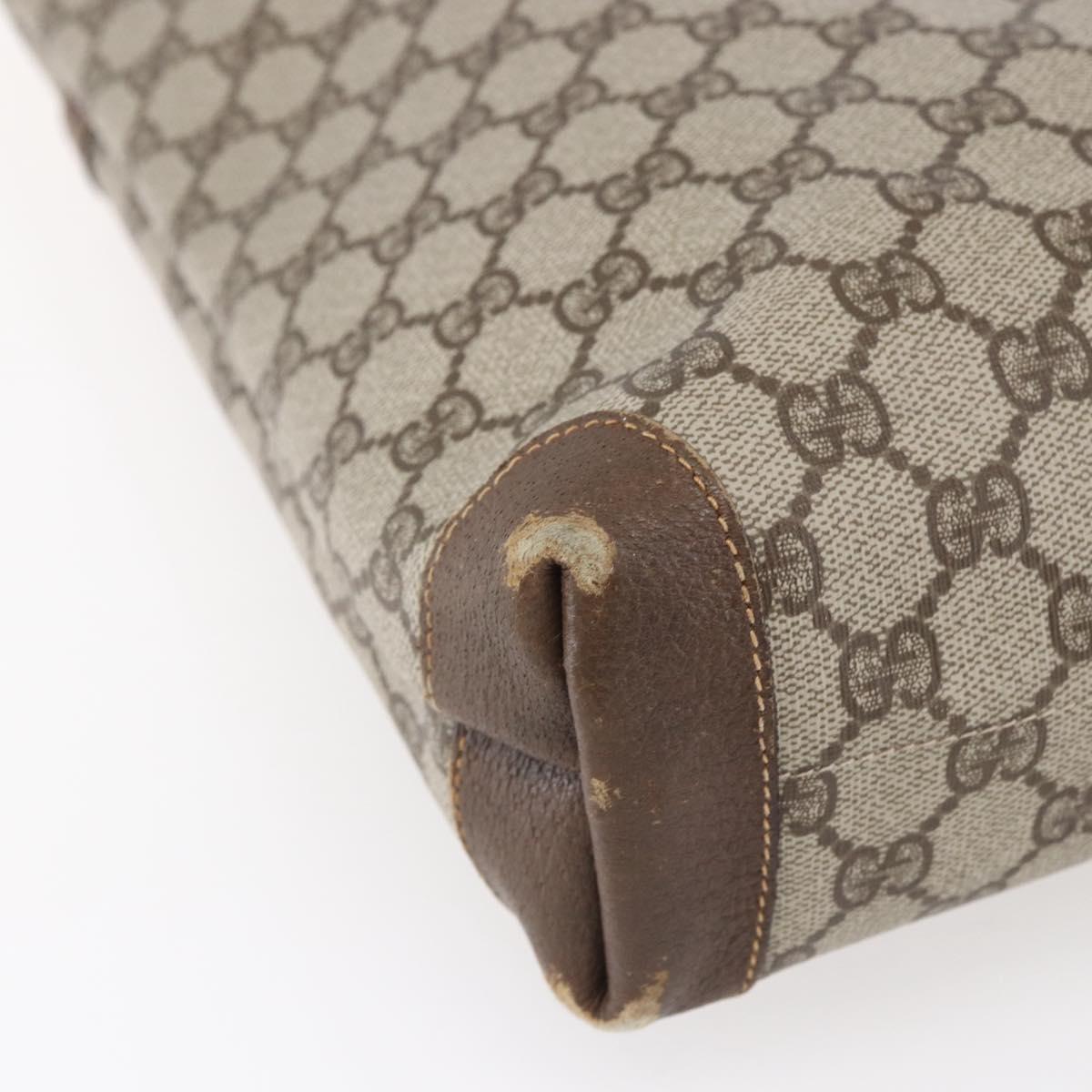 GUCCI GG Supreme Web Sherry Line Tote Bag PVC Beige Gold 002 39 0163 Auth th6468