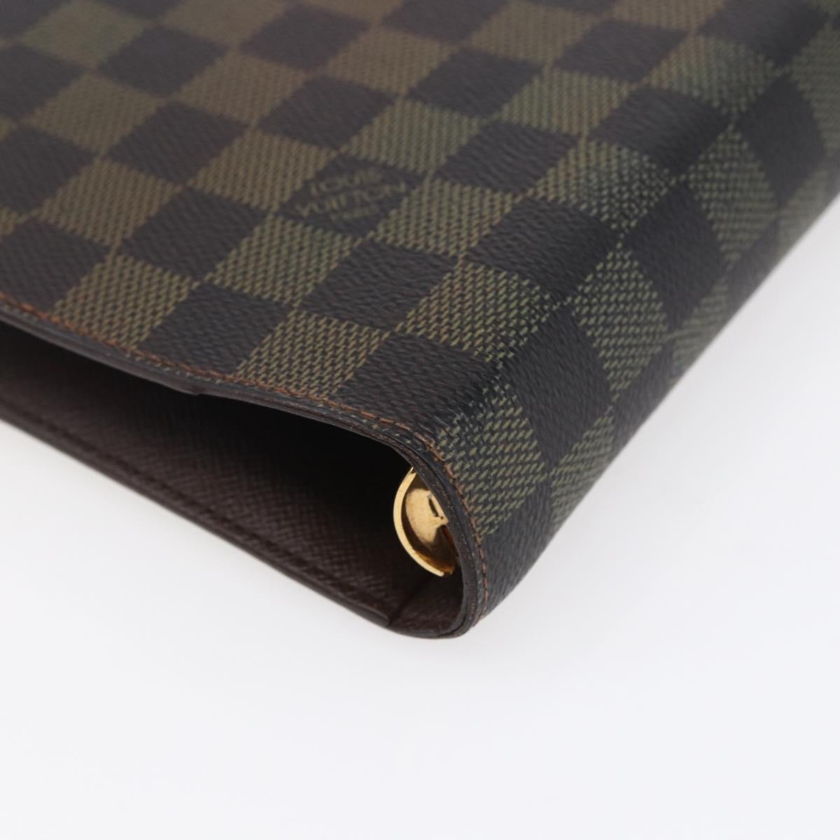 LOUIS VUITTON Damier Ebene Agenda MM Day Planner Cover R20240 LV Auth th6470