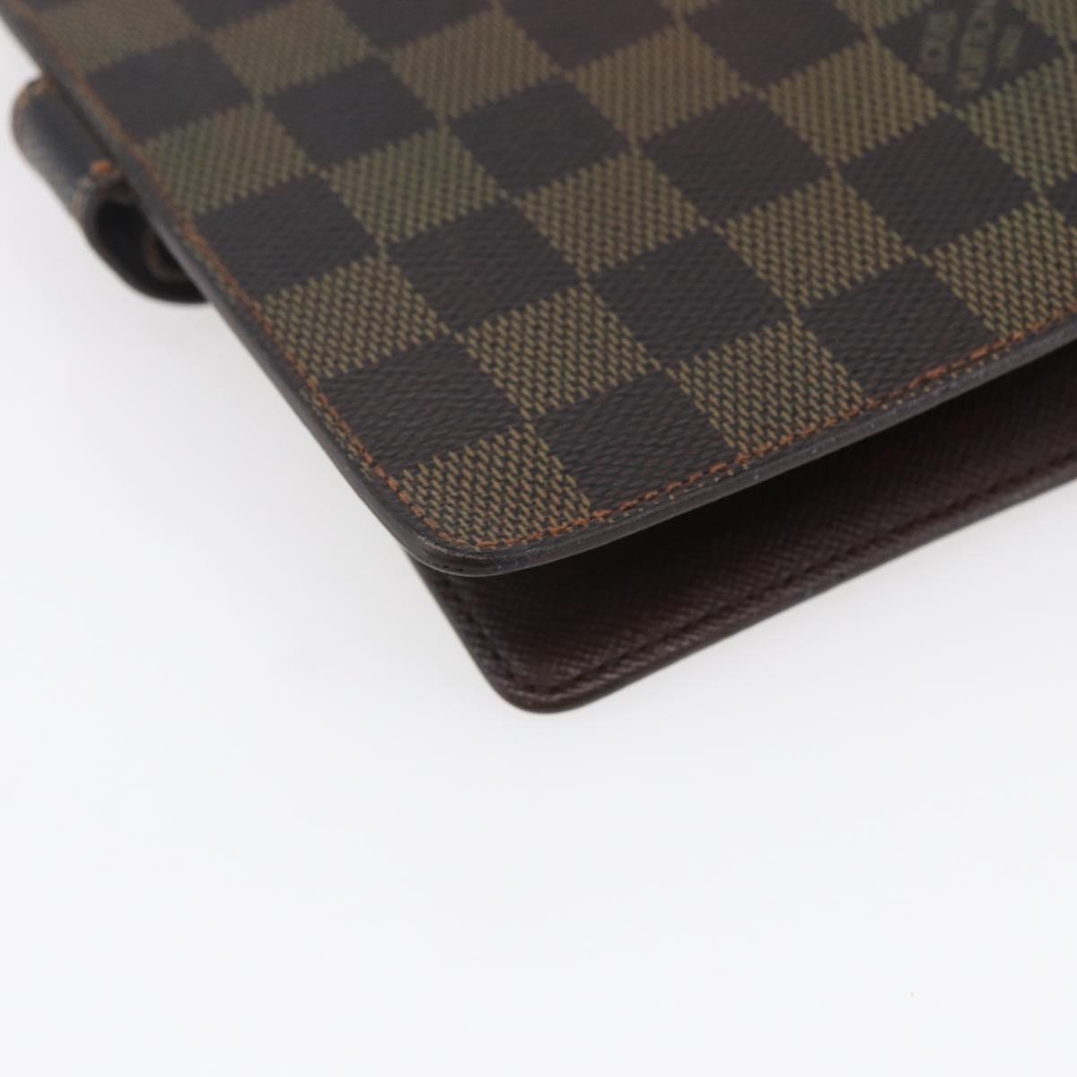 LOUIS VUITTON Damier Ebene Agenda MM Day Planner Cover R20240 LV Auth th6470