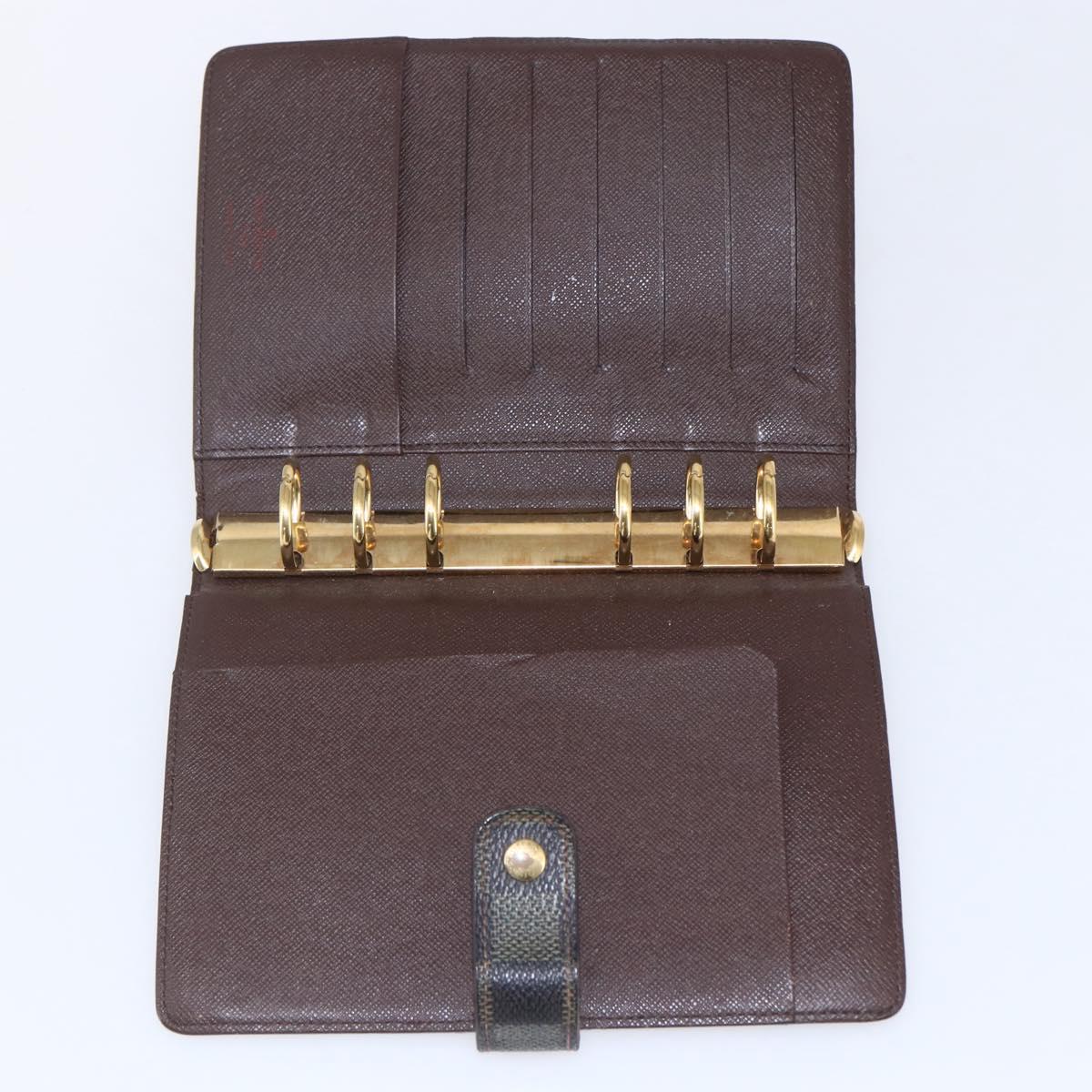 LOUIS VUITTON Damier Ebene Agenda MM Day Planner Cover R20240 LV Auth th6470