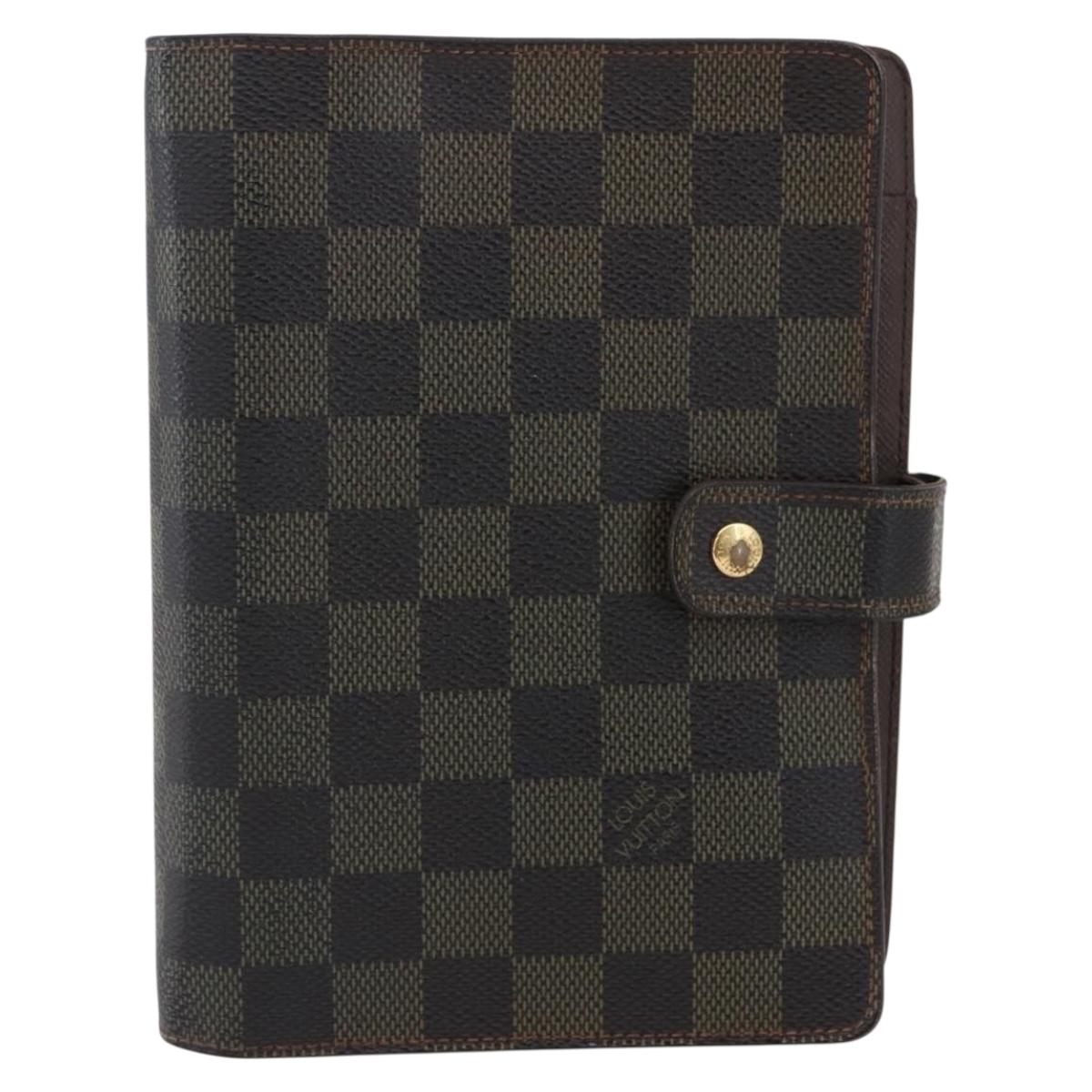 LOUIS VUITTON Damier Ebene Agenda MM Day Planner Cover R20240 LV Auth th6470