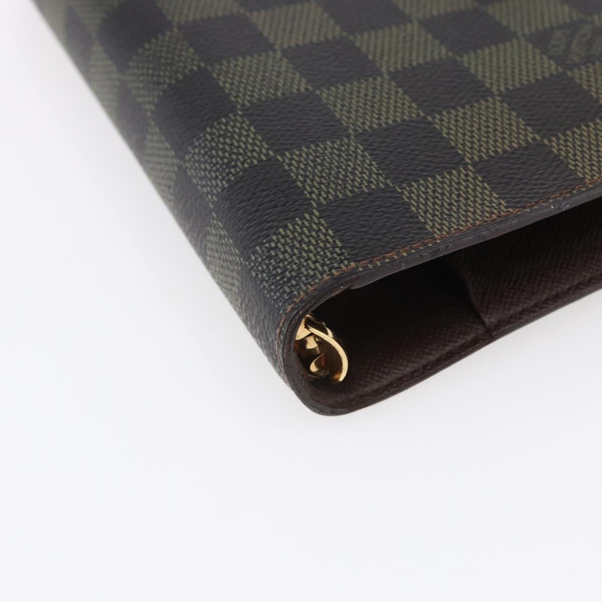 LOUIS VUITTON Damier Ebene Agenda MM Day Planner Cover R20240 LV Auth th6470