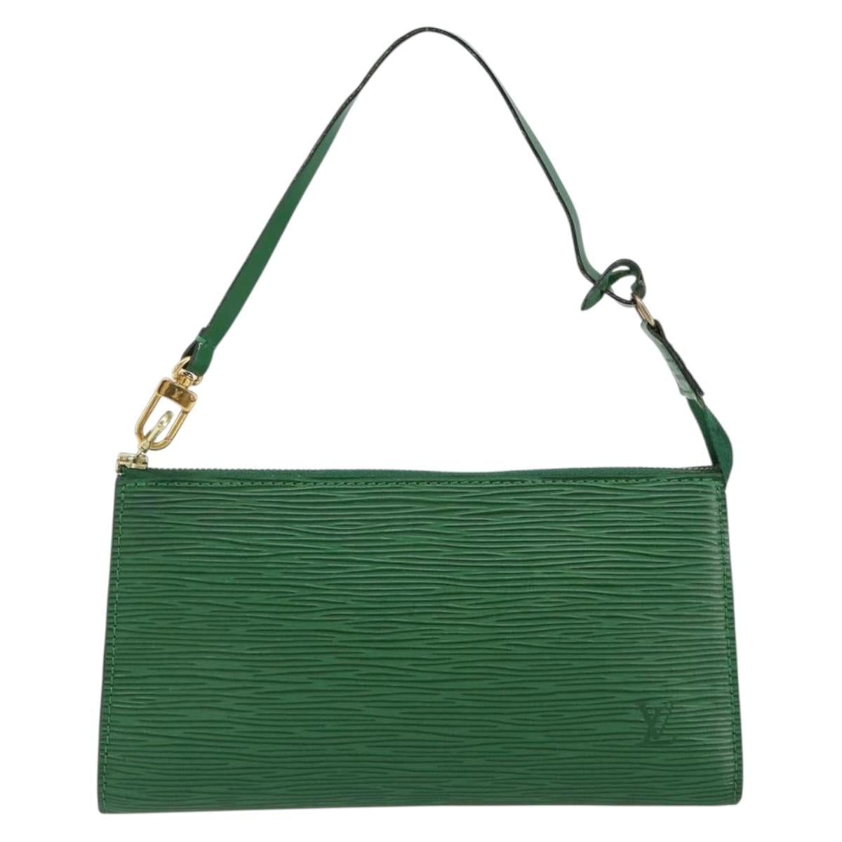 LOUIS VUITTON Epi Pochette Accessoires Accessory Pouch Green M52984 Auth th6474