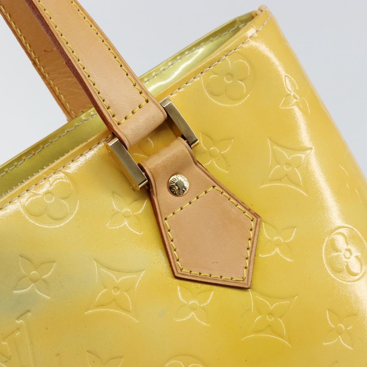 LOUIS VUITTON Monogram Vernis Houston Hand Bag Gris M91053 LV Auth th6475