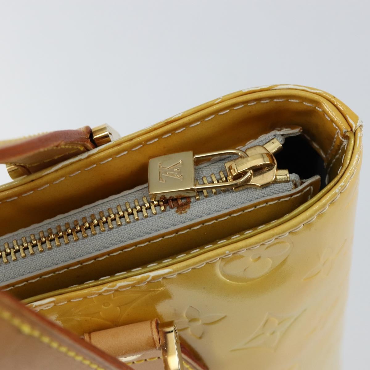 LOUIS VUITTON Monogram Vernis Houston Hand Bag Gris M91053 LV Auth th6475