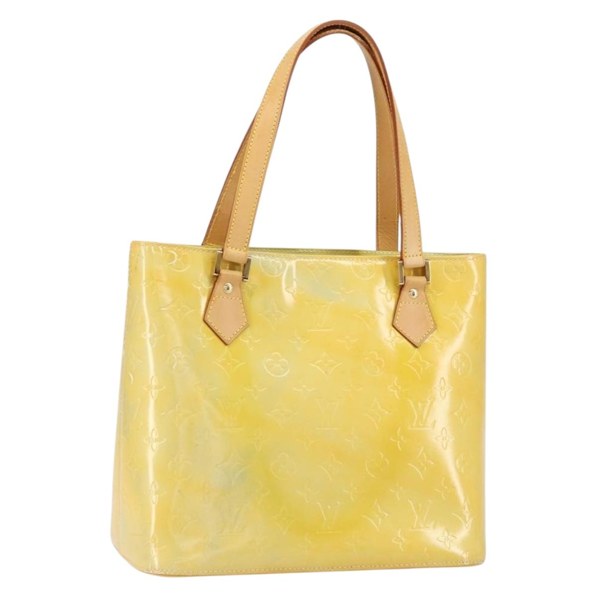 LOUIS VUITTON Monogram Vernis Houston Hand Bag Gris M91053 LV Auth th6475