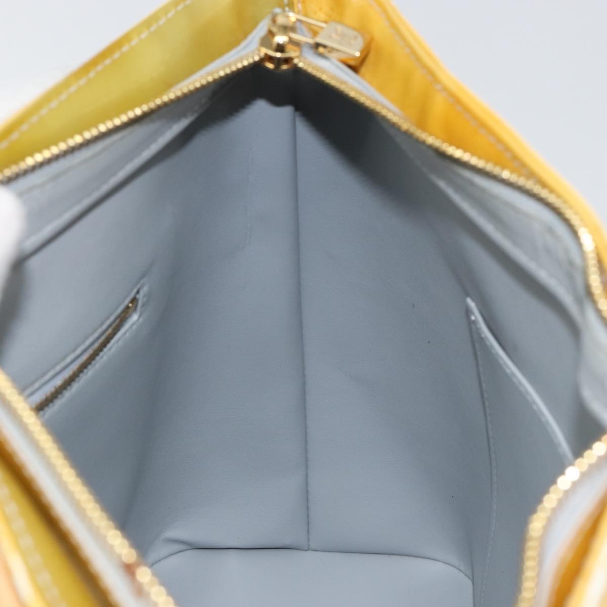 LOUIS VUITTON Monogram Vernis Houston Hand Bag Gris M91053 LV Auth th6475