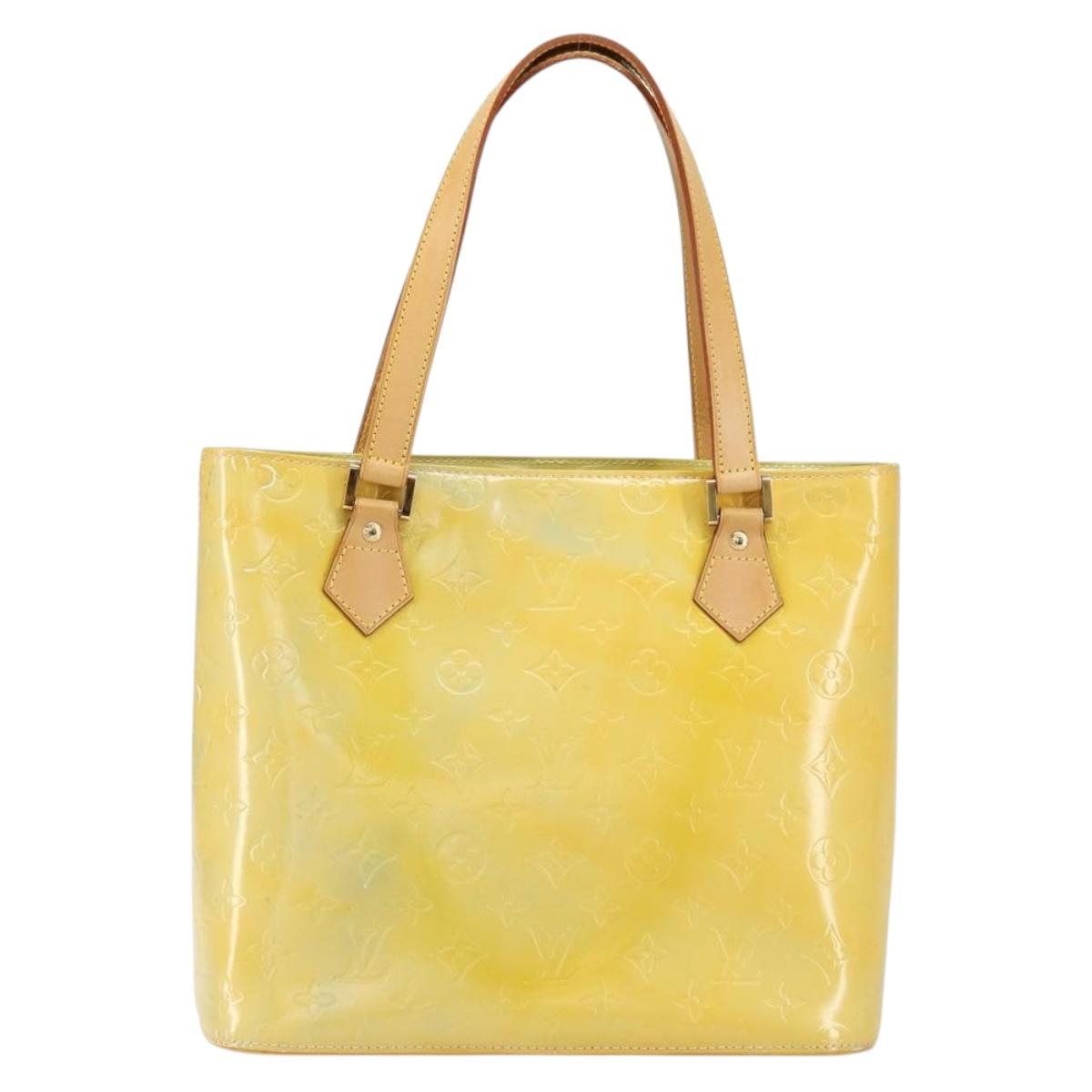 LOUIS VUITTON Monogram Vernis Houston Hand Bag Gris M91053 LV Auth th6475