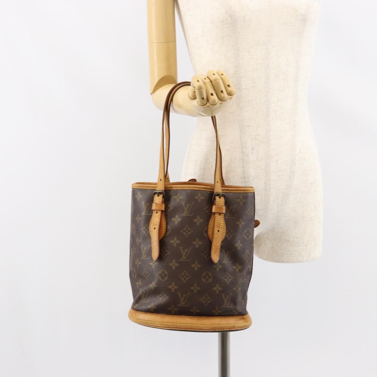 LOUIS VUITTON Monogram Bucket PM Shoulder Bag Vintage M42238 LV Auth th6482