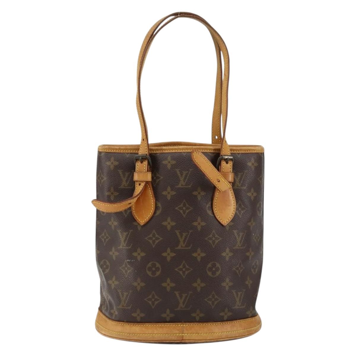 LOUIS VUITTON Monogram Bucket PM Shoulder Bag Vintage M42238 LV Auth th6482