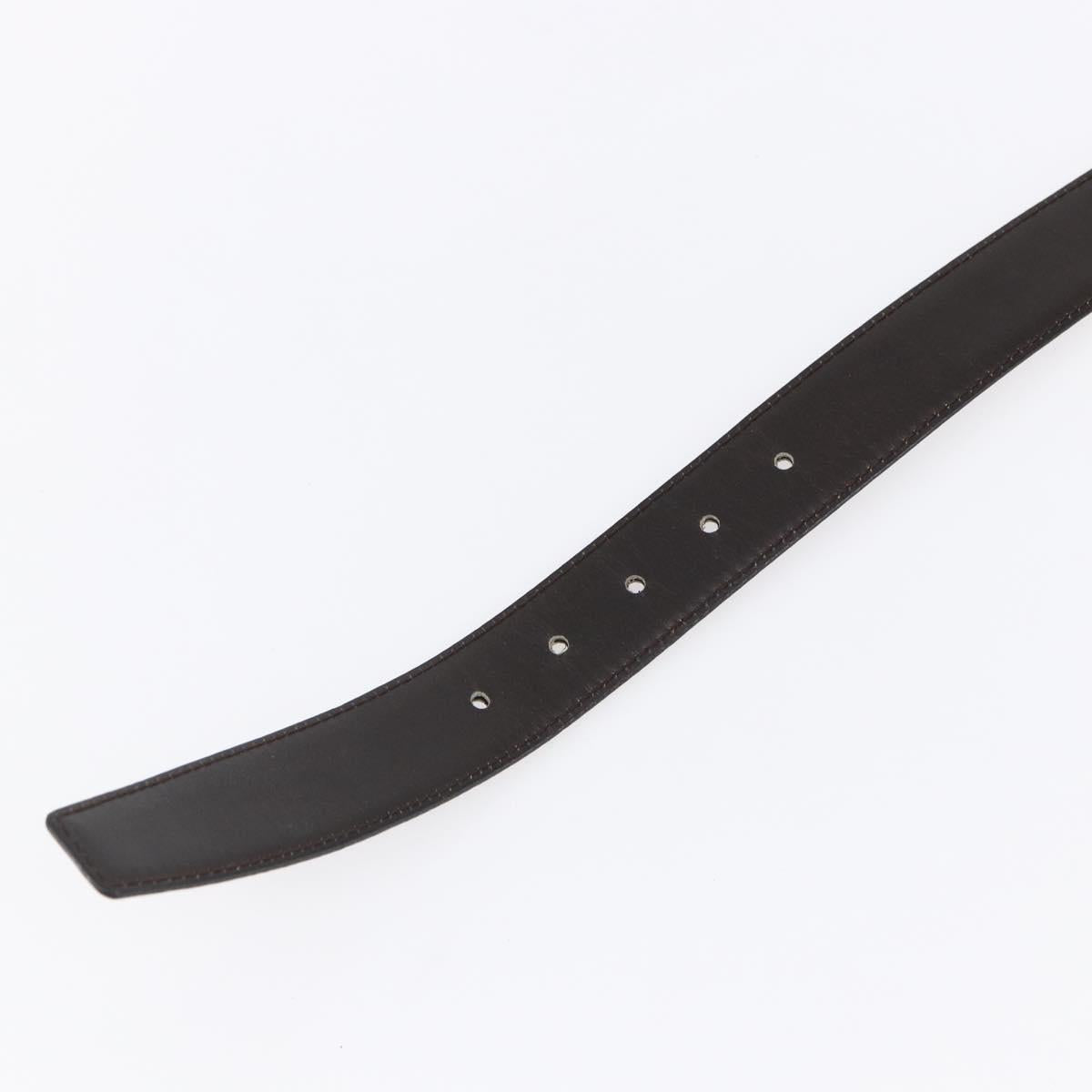 CELINE Horse Carriage Belt Leather 38.6"" Black Auth th6491