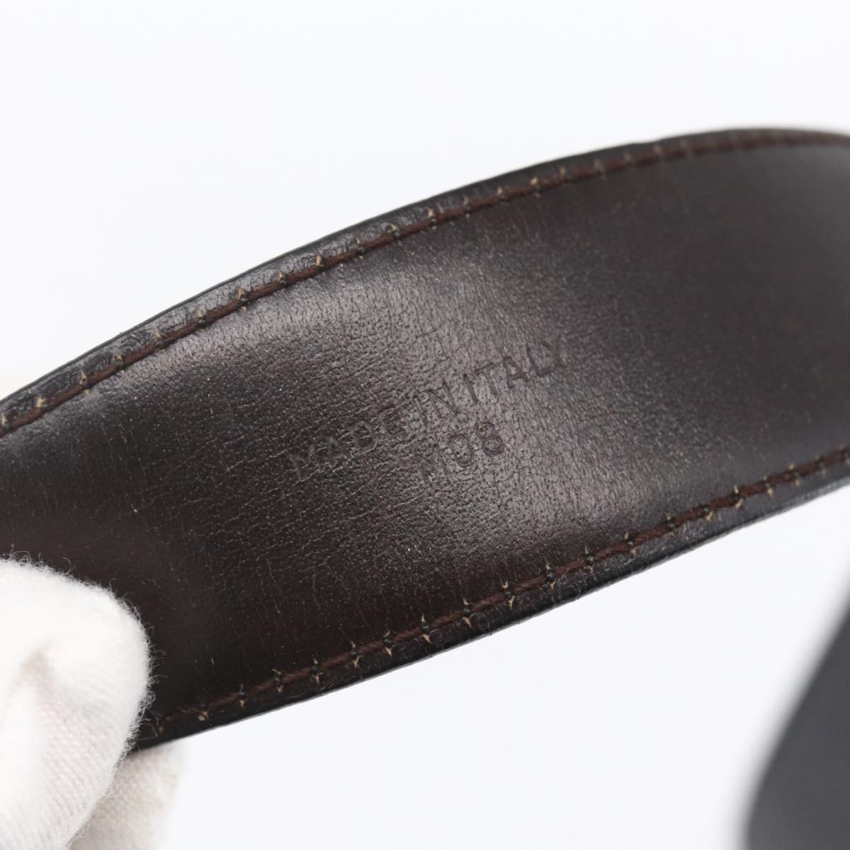 CELINE Horse Carriage Belt Leather 38.6"" Black Auth th6491