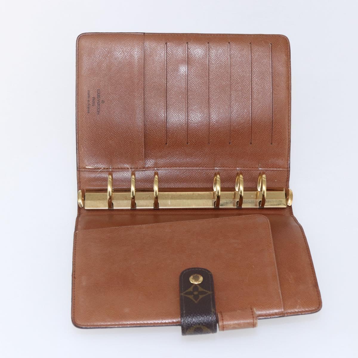 LOUIS VUITTON Monogram Agenda MM Day Planner Cover R20105 LV Auth th6493