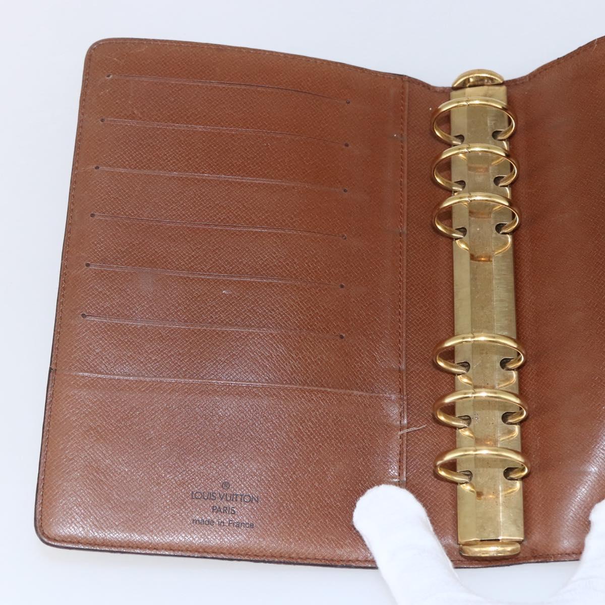 LOUIS VUITTON Monogram Agenda MM Day Planner Cover R20105 LV Auth th6493