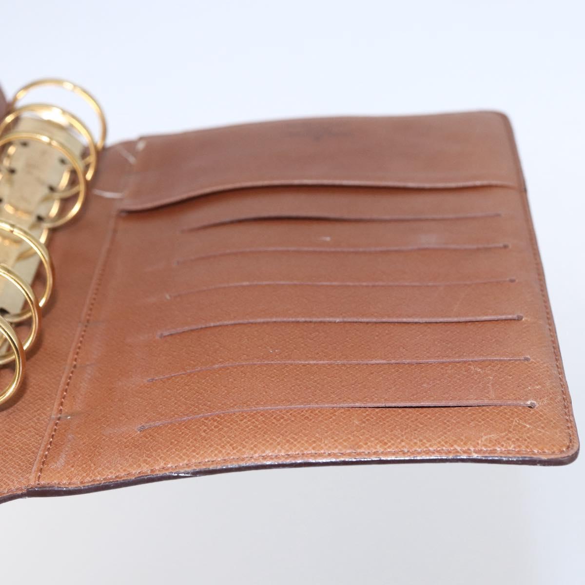 LOUIS VUITTON Monogram Agenda MM Day Planner Cover R20105 LV Auth th6493