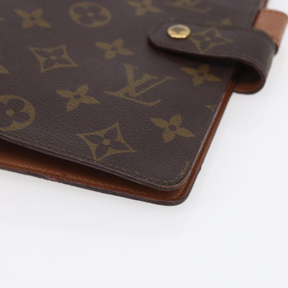 LOUIS VUITTON Monogram Agenda MM Day Planner Cover R20105 LV Auth th6493
