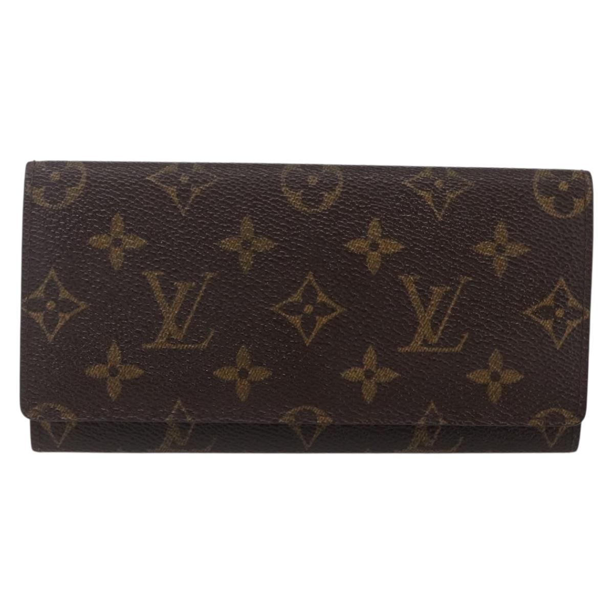 LOUIS VUITTON Monogram Porte Yen 3 Credit Long Wallet M61818 LV Auth th6494