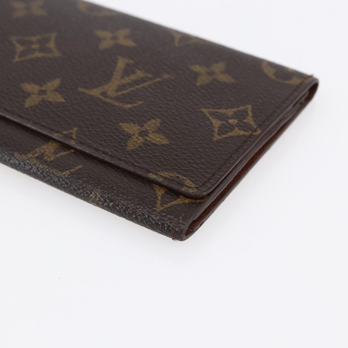 LOUIS VUITTON Monogram Porte Yen 3 Credit Long Wallet M61818 LV Auth th6494
