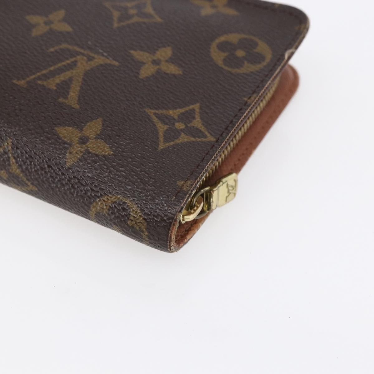 LOUIS VUITTON Monogram Porte Monnaie Zip Long Wallet M61727 LV Auth th6498