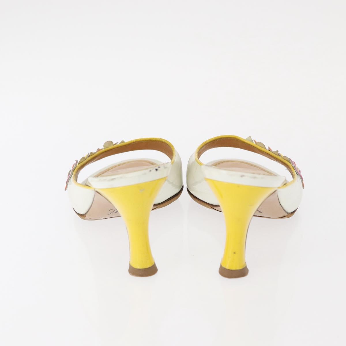 LOUIS VUITTON Shoes Leather Canvas 2 Set Silver White LV Auth th6500