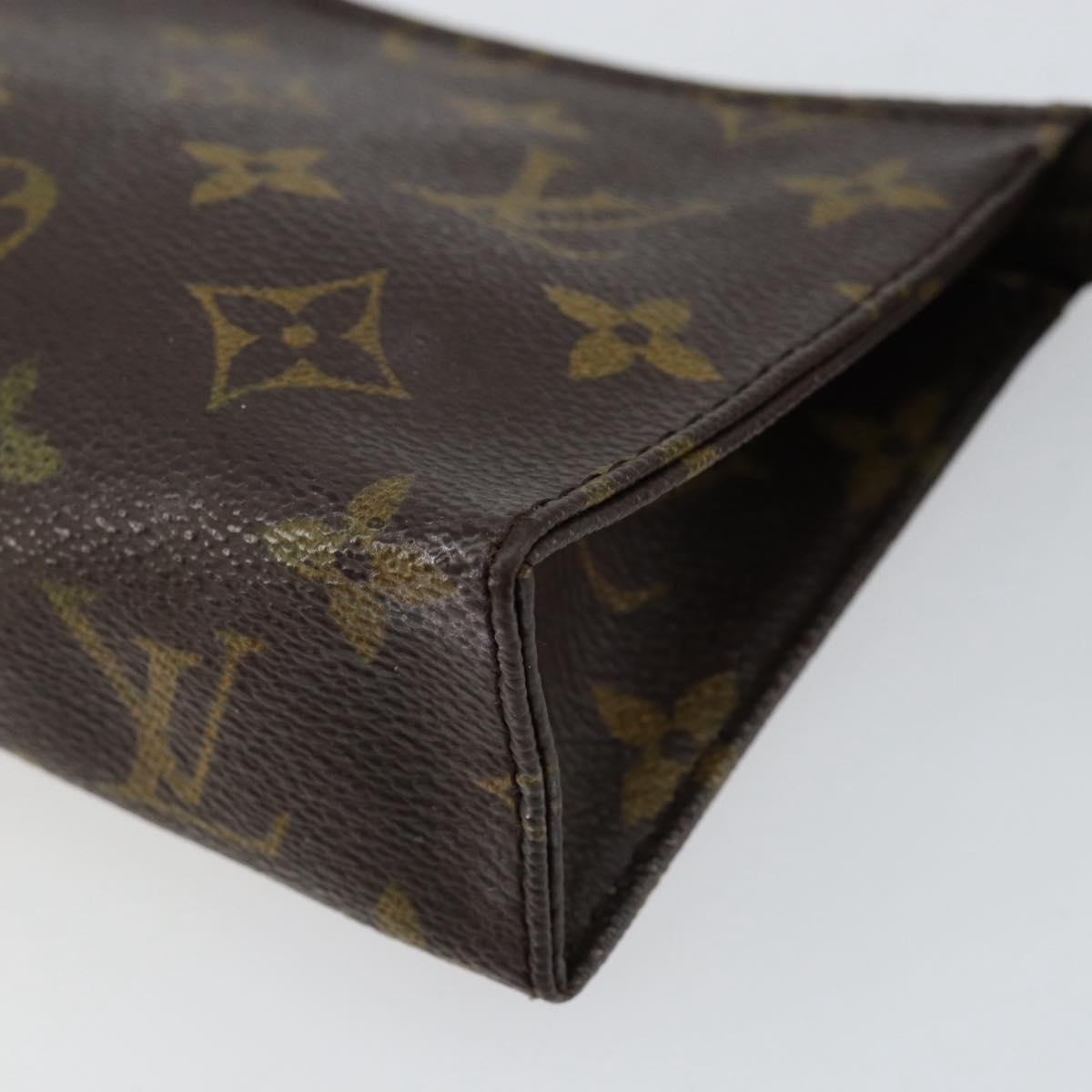 LOUIS VUITTON Monogram Poche Toilette 15 Pouch M47546 LV Auth th6509