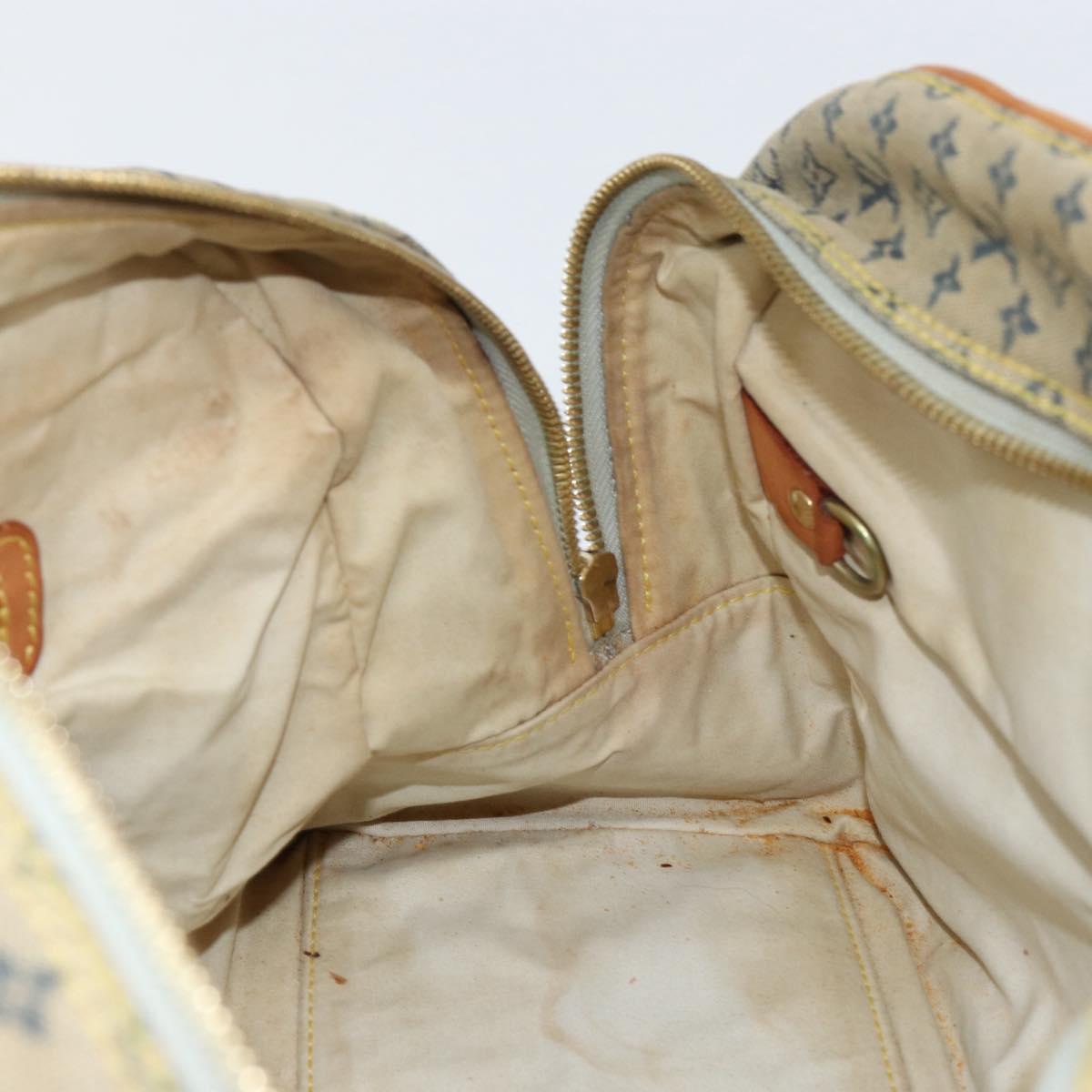 LOUIS VUITTON Monogram Mini Marie Hand Bag Blue M92003 LV Auth th6511