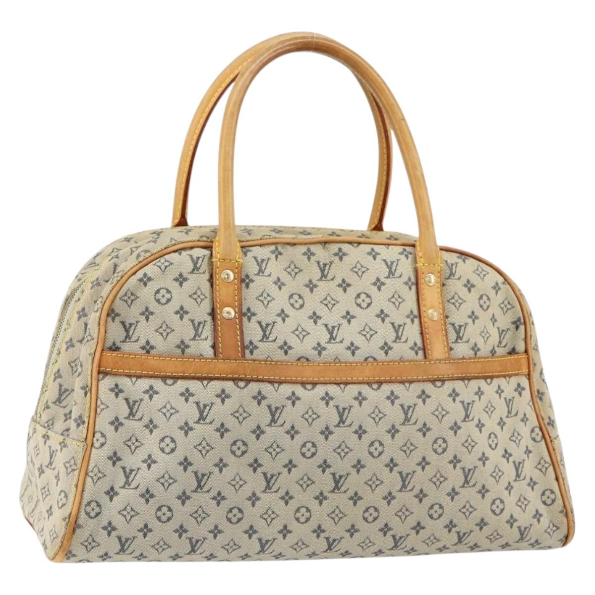 LOUIS VUITTON Monogram Mini Marie Hand Bag Blue M92003 LV Auth th6511