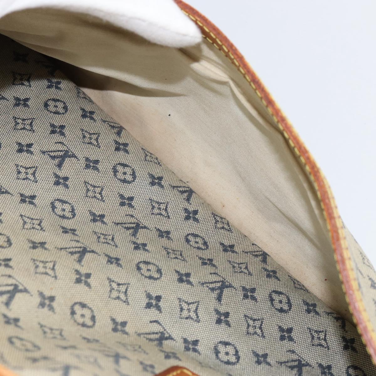 LOUIS VUITTON Monogram Mini Marie Hand Bag Blue M92003 LV Auth th6511